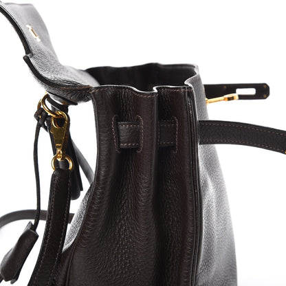 Hermes Taurillon Clemence Kelly Retourne 32 Chocolate 31 of 41