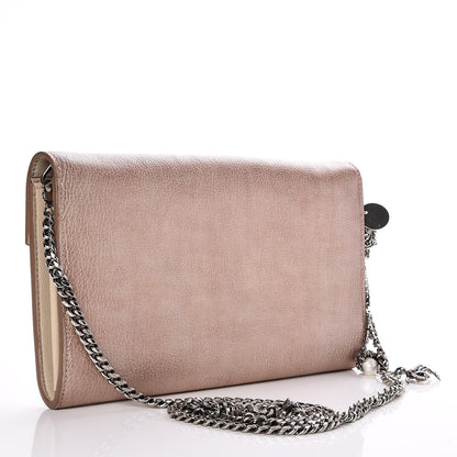 Alexander McQueen Metallic Nappa Spider Skull Envelope Clutch Wallet Rose Gold 3 of 7