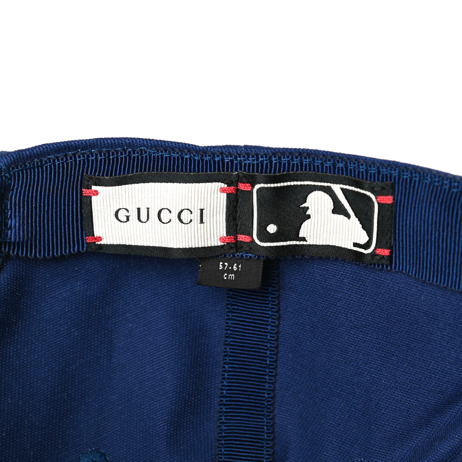 Gucci X MLB Cotton NY Yankees Baseball Hat 57-61 Blue 6 of 7