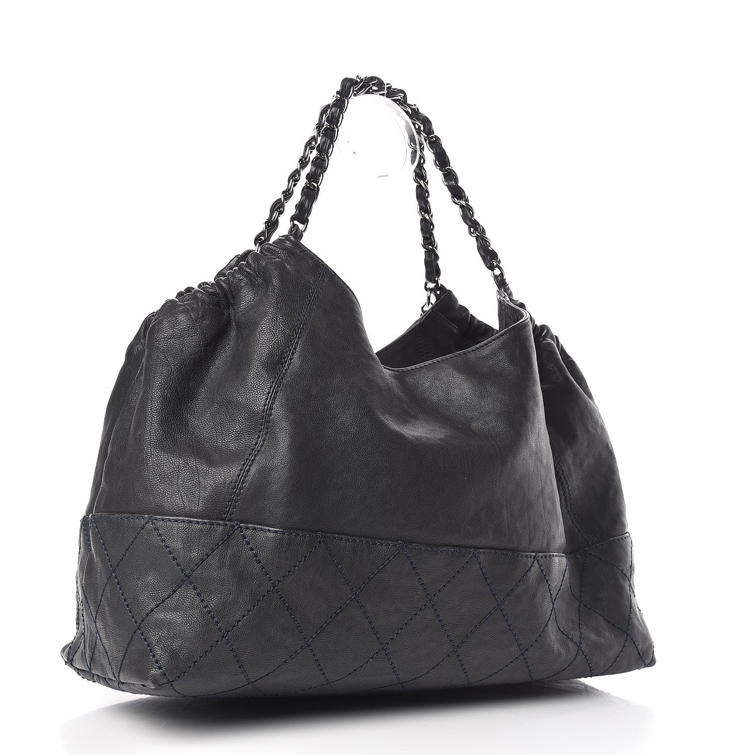 Chanel Calfskin Baby Coco Cabas Navy Blue 3 of 14