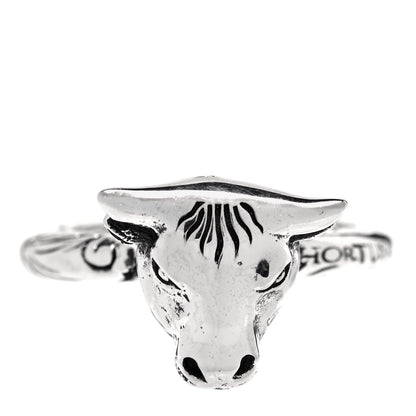 Gucci Sterling Silver Anger Forest Bull's Head Ring 54 7 1 of 4