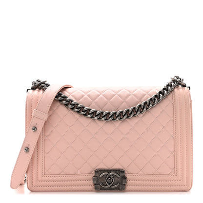 Chanel Calfskin Quilted New Medium Boy Flap Light Pink 1 of 12