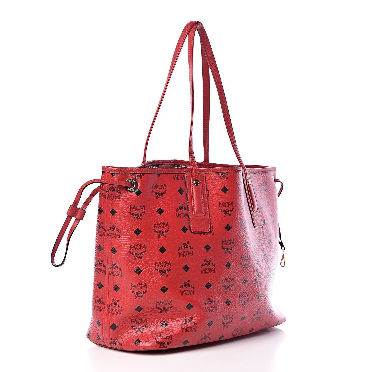 Visetos Medium Liz Reversible Shopper Tote Ruby Red