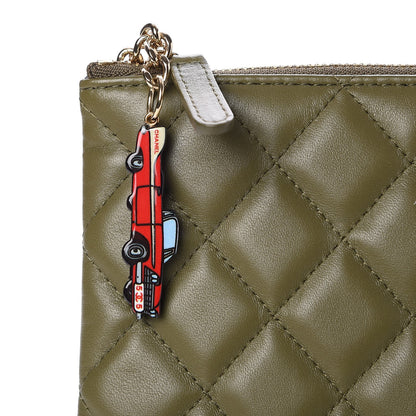 Chanel Lambskin Quilted Medium Cuba Cosmetic Case Khaki 6 of 10