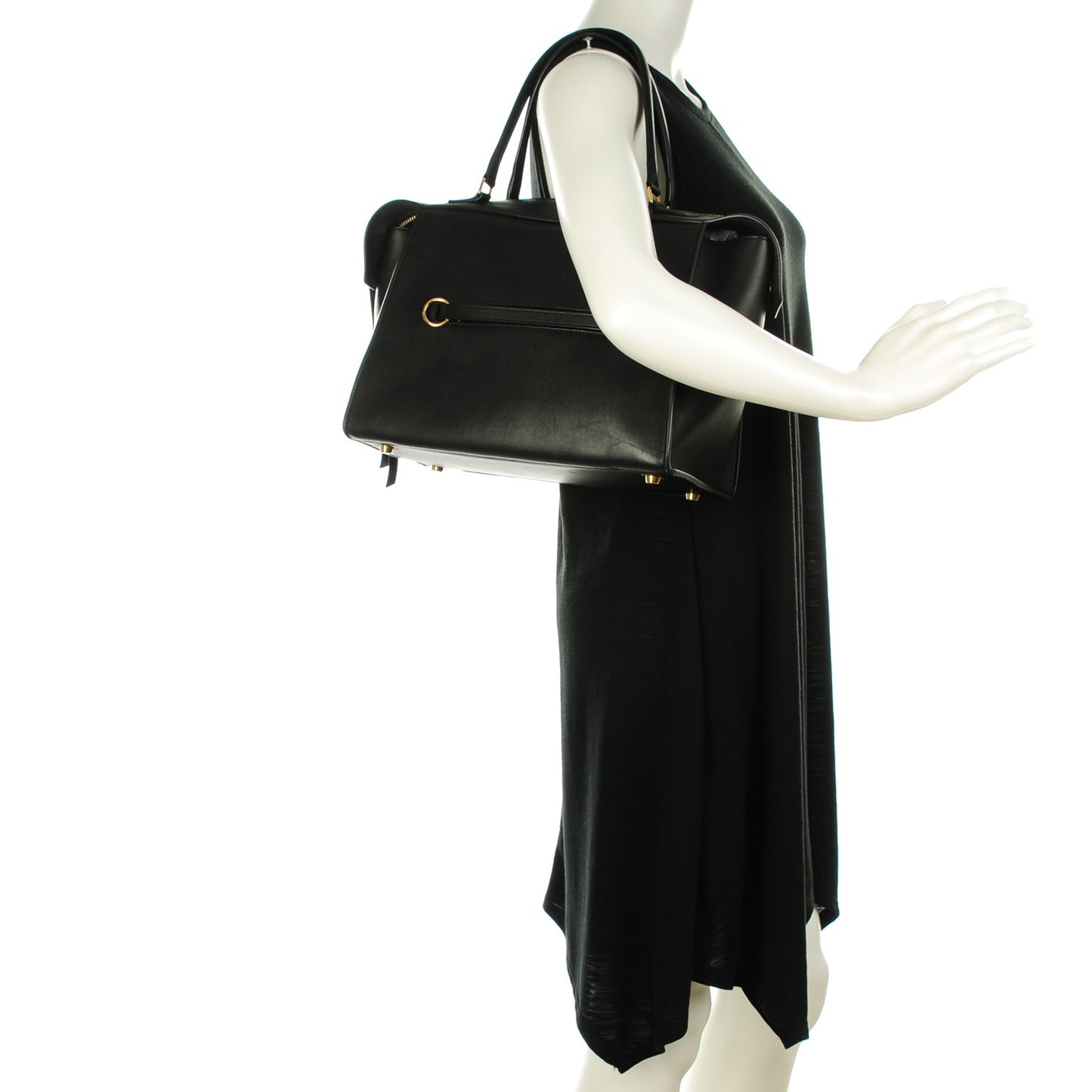 Smooth Calfskin Small Ring Bag Black