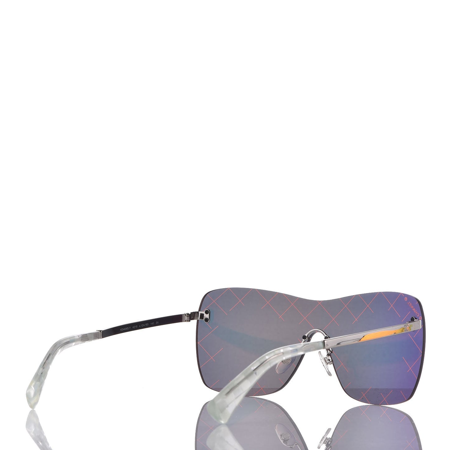 Shield Runway Sunglasses 4215 Silver Red