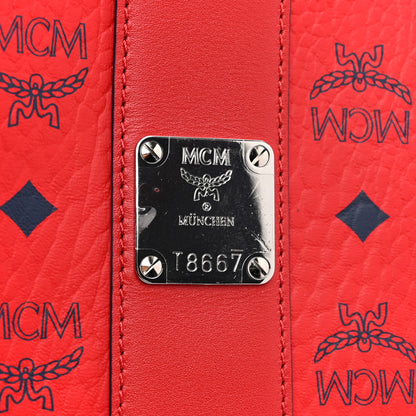 MCM Visetos Medium Liz Reversible Shopper Tote Candy Red 10 of 17