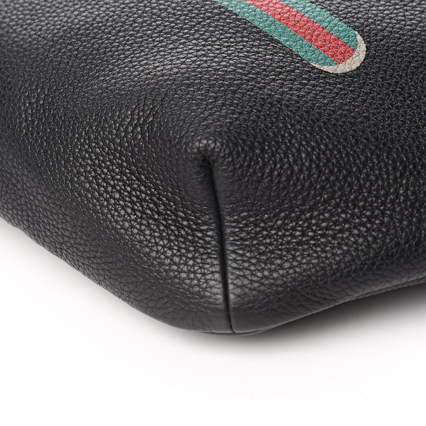 Grained Calfskin Logo Belt Bag Black