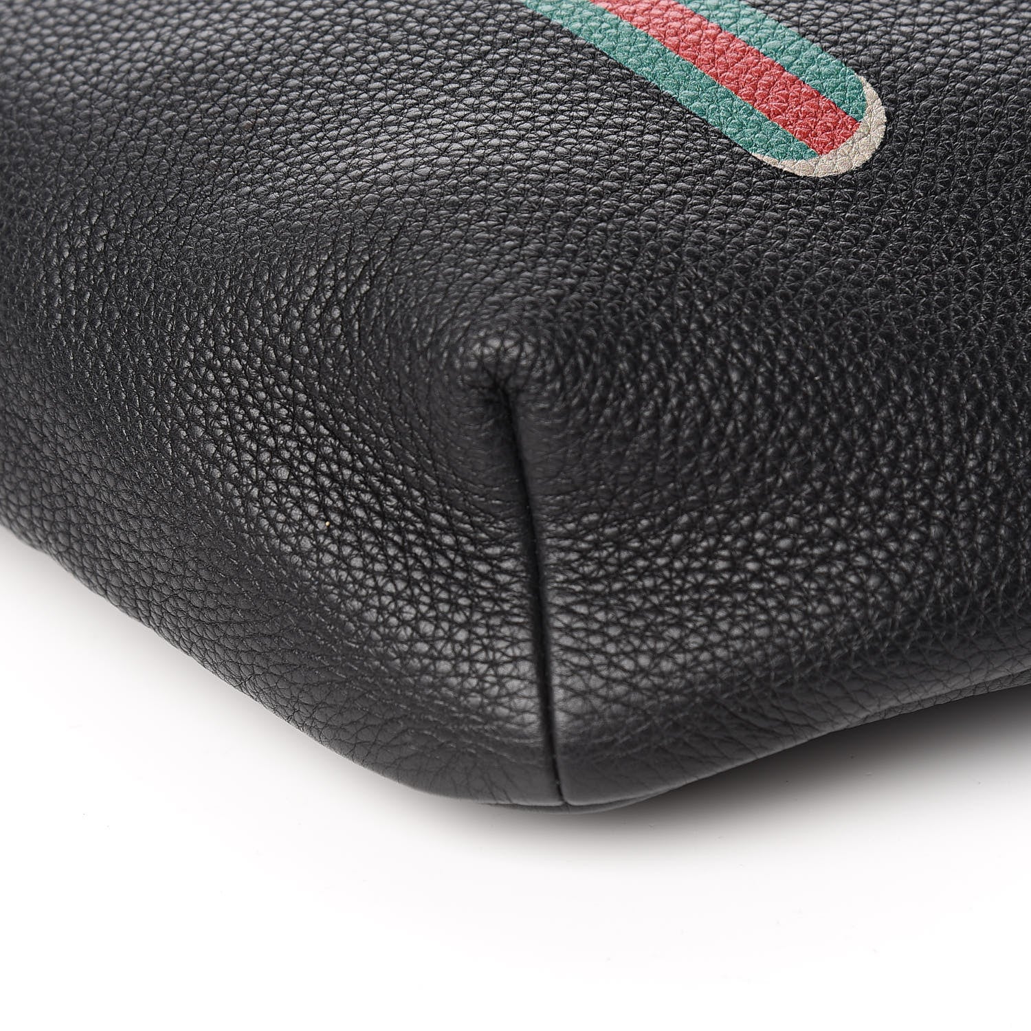 Gucci Grained Calfskin Logo Belt Bag Black 9 of 11