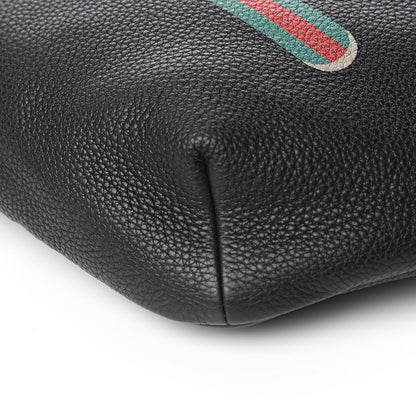 Gucci Grained Calfskin Logo Belt Bag Black 9 of 11