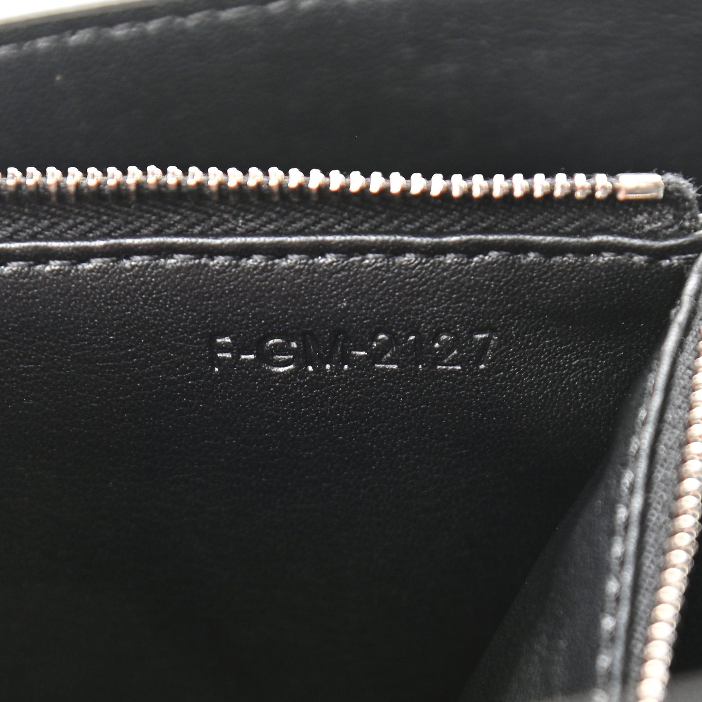 Goatskin Folded Clutch With Strap Black