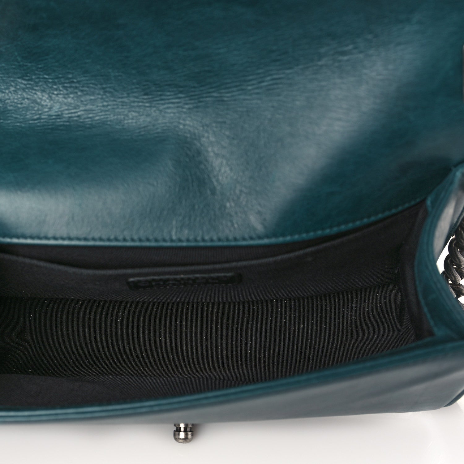 Chanel Calfskin Double Stitch Medium Boy Flap Green 4 of 10