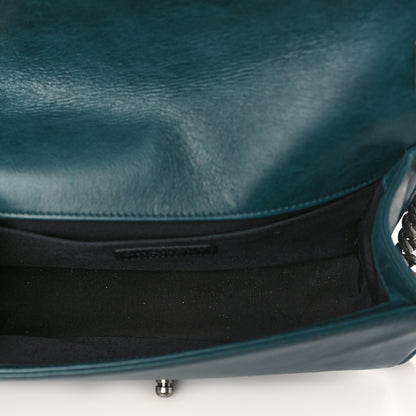 Chanel Calfskin Double Stitch Medium Boy Flap Green 4 of 10