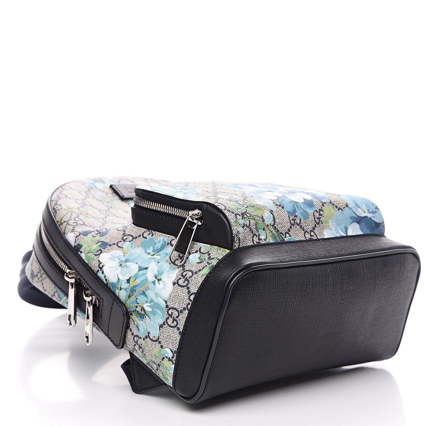 GG Supreme Monogram Blooms Small Day Backpack Blue