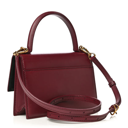 Balenciaga Box Calfskin XS Sharp Top Handle Bag Burgundy 3 of 29