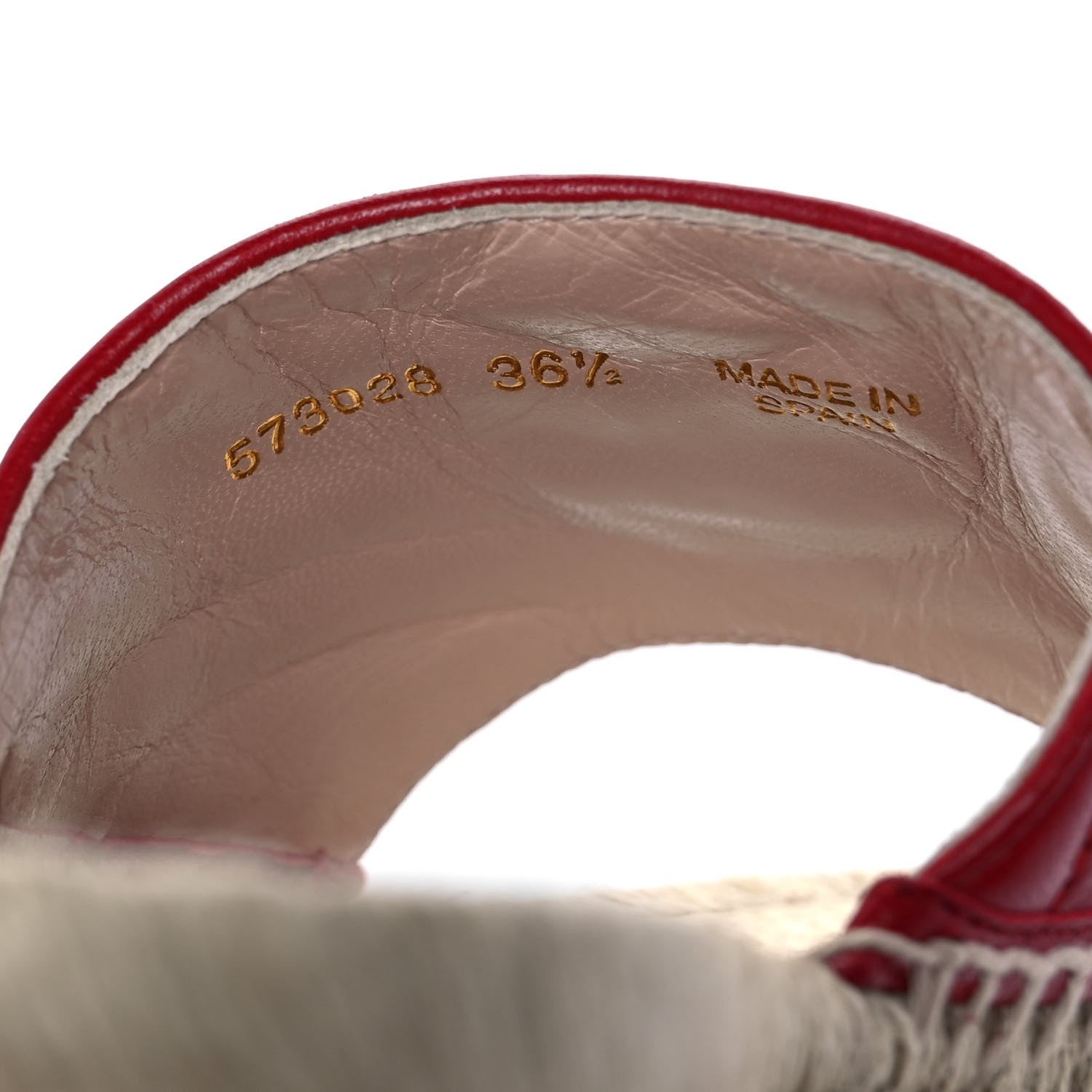 Gucci Nappa Matelasse GG Marmont Espadrille Slide Sandals 36.5 Hibiscus Red 8 of 9
