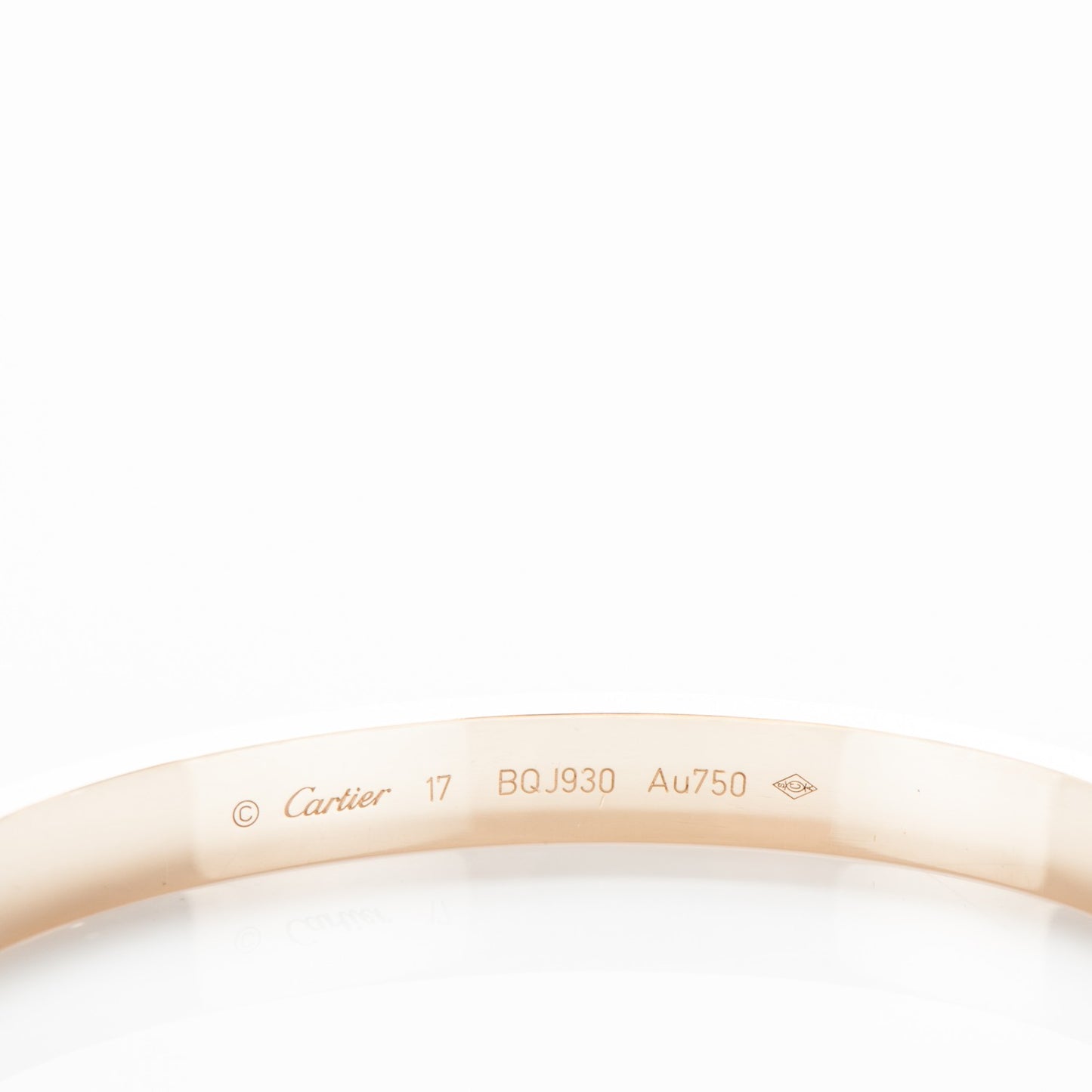 18K Yellow Gold LOVE Bracelet 17