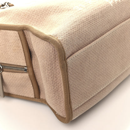 Chanel Canvas Deauville Bowling Bag Ecru 9 of 10