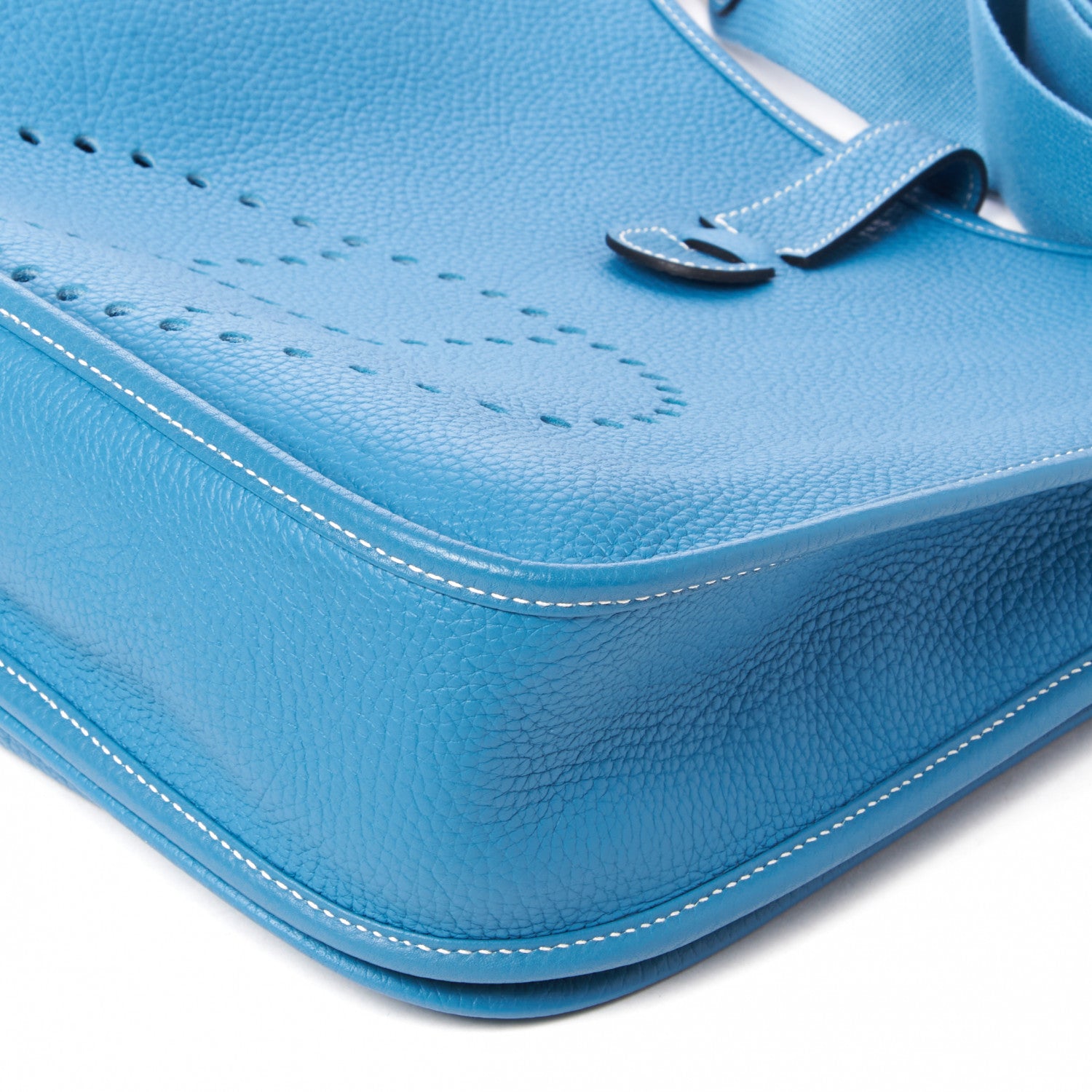 Hermes Taurillon Clemence Evelyne III GM Blue Jean 4 of 8