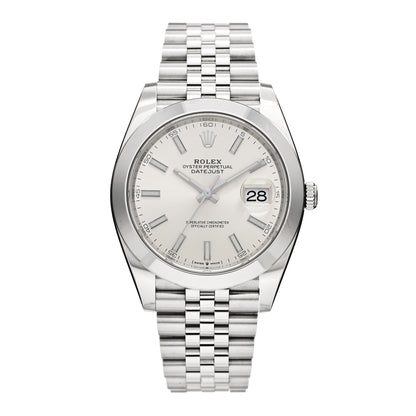 Rolex Stainless Steel 41mm Oyster Perpetual Datejust Watch Silver 126300 1 of 5