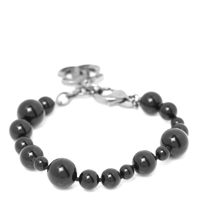 Chanel Glass Bead CC Map Bracelet Ruthenium Black 3 of 6