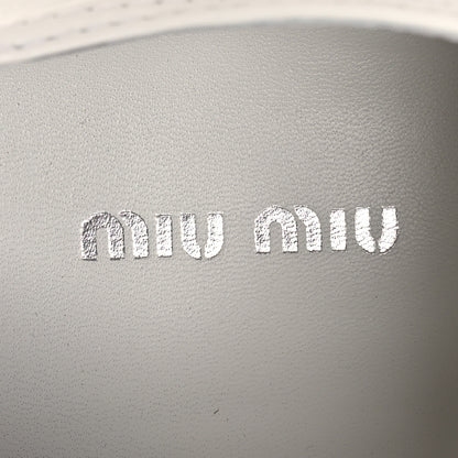 Miu Miu Naplak Crystal Low Top Platform Sneakers 40 White 9 of 12