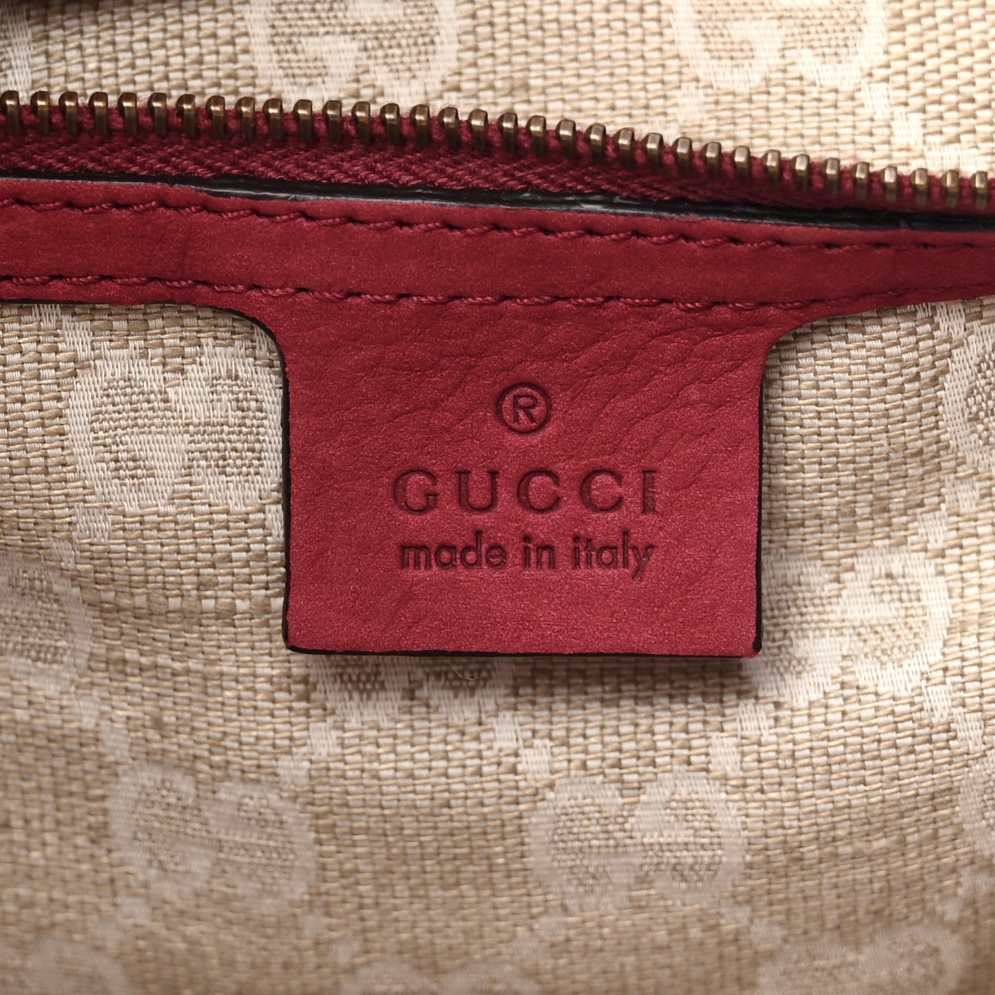 Nubuck Medium Soft Stirrup Shoulder Bag Red