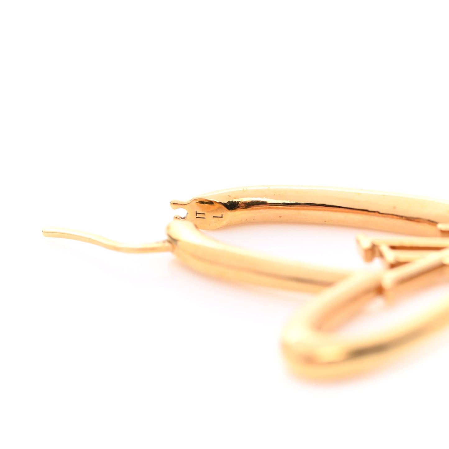 Metal Fall In Love Hoop Earrings GM Gold