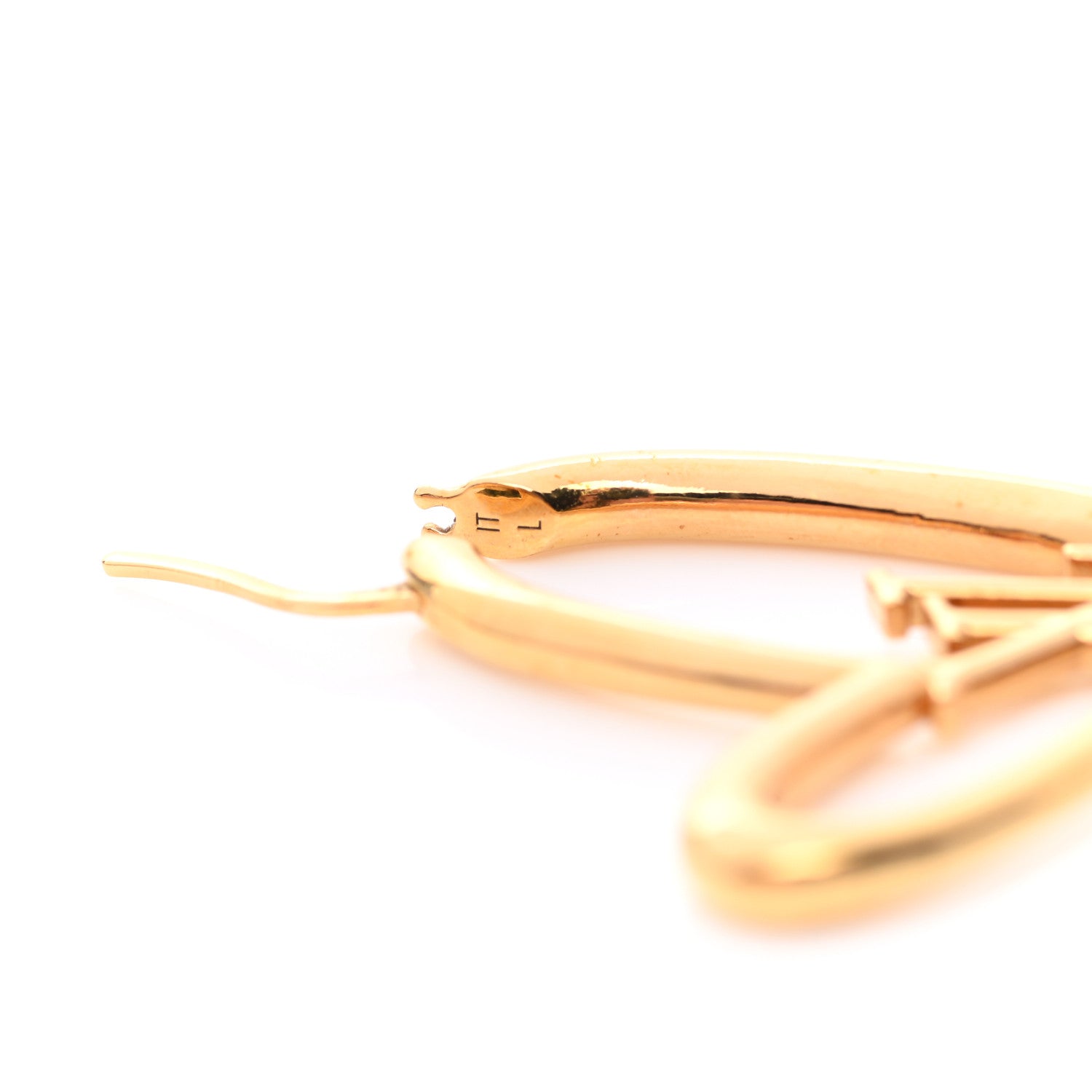 Louis Vuitton Metal Fall In Love Hoop Earrings GM Gold 4 of 5