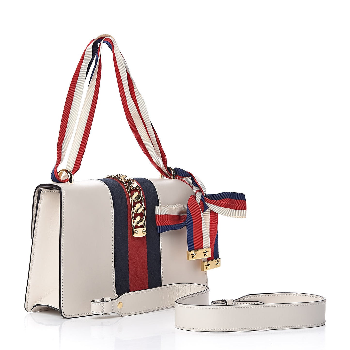Calfskin Small Sylvie Shoulder Bag Off White
