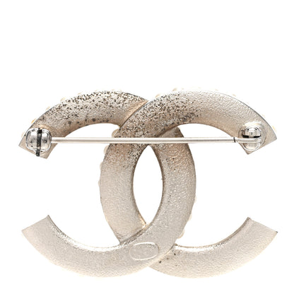 Chanel Pearl Crystal CC Brooch Gold 3 of 6