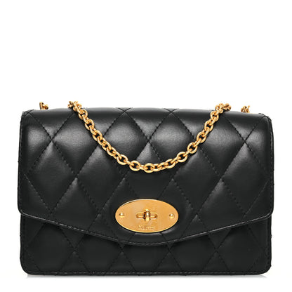 Mulberry Smooth Calfskin Quilted Small Darley Shoulder Bag Black 1 of 13