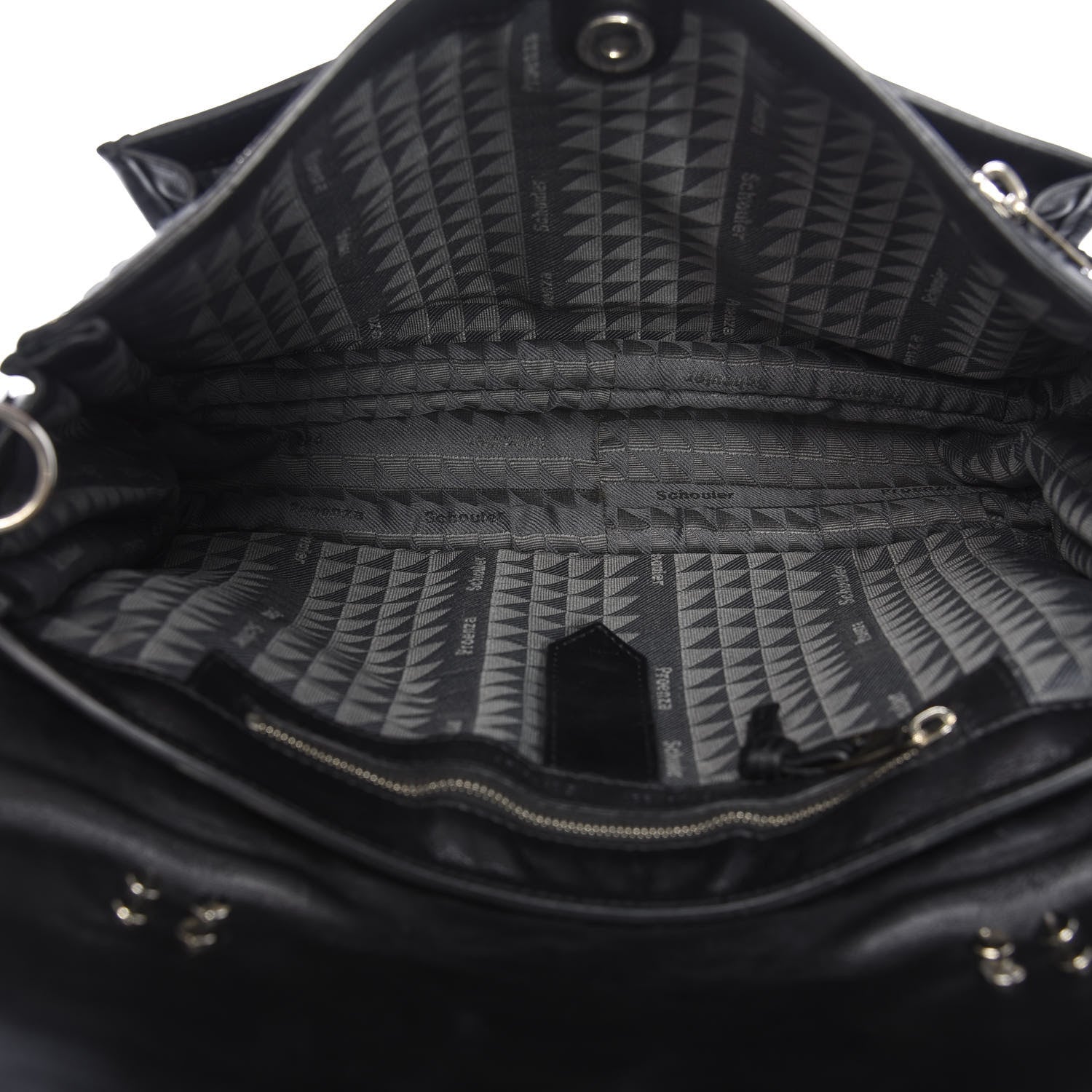 Proenza Schouler Woven Calfskin PS1 Medium Satchel Black 5 of 9