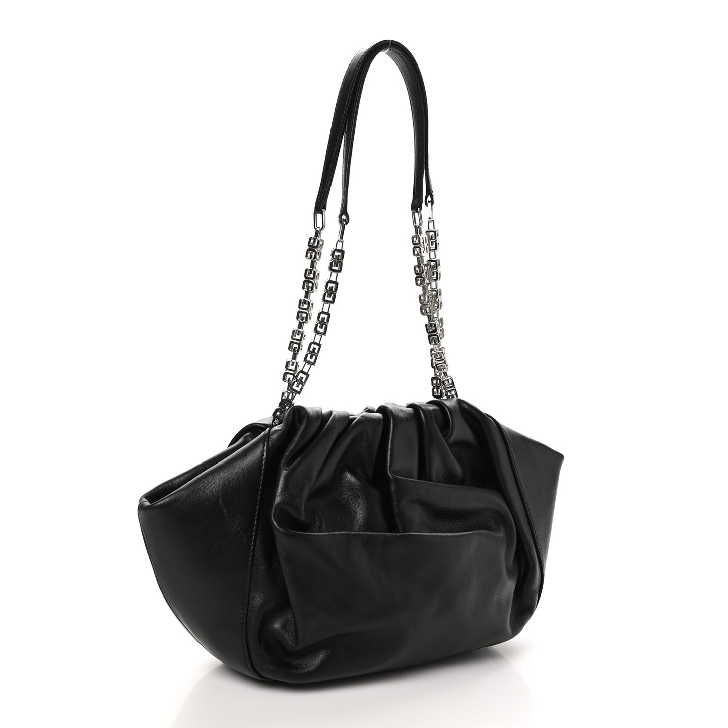 Calfskin Kenny Shoulder Bag Black