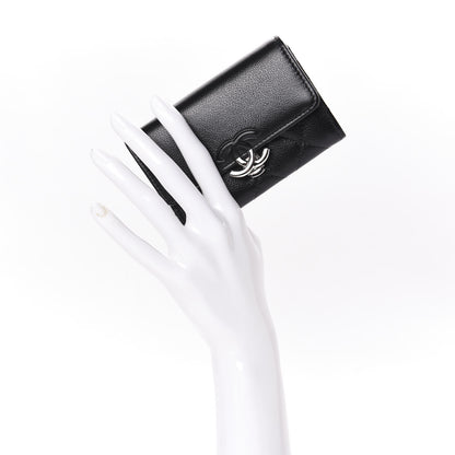 Chanel Caviar Quilted CC Box Flap Card Holder Black 2 of 9