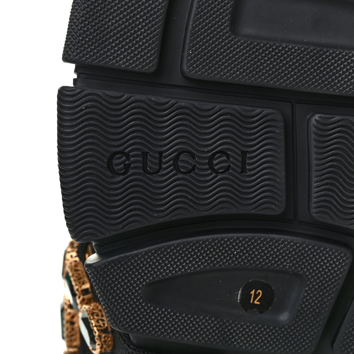 Gucci X SEGA Mesh Suede Calfskin Removable Crystals Mens Flashtrek Sneakers 12 Black Silver 6 of 11