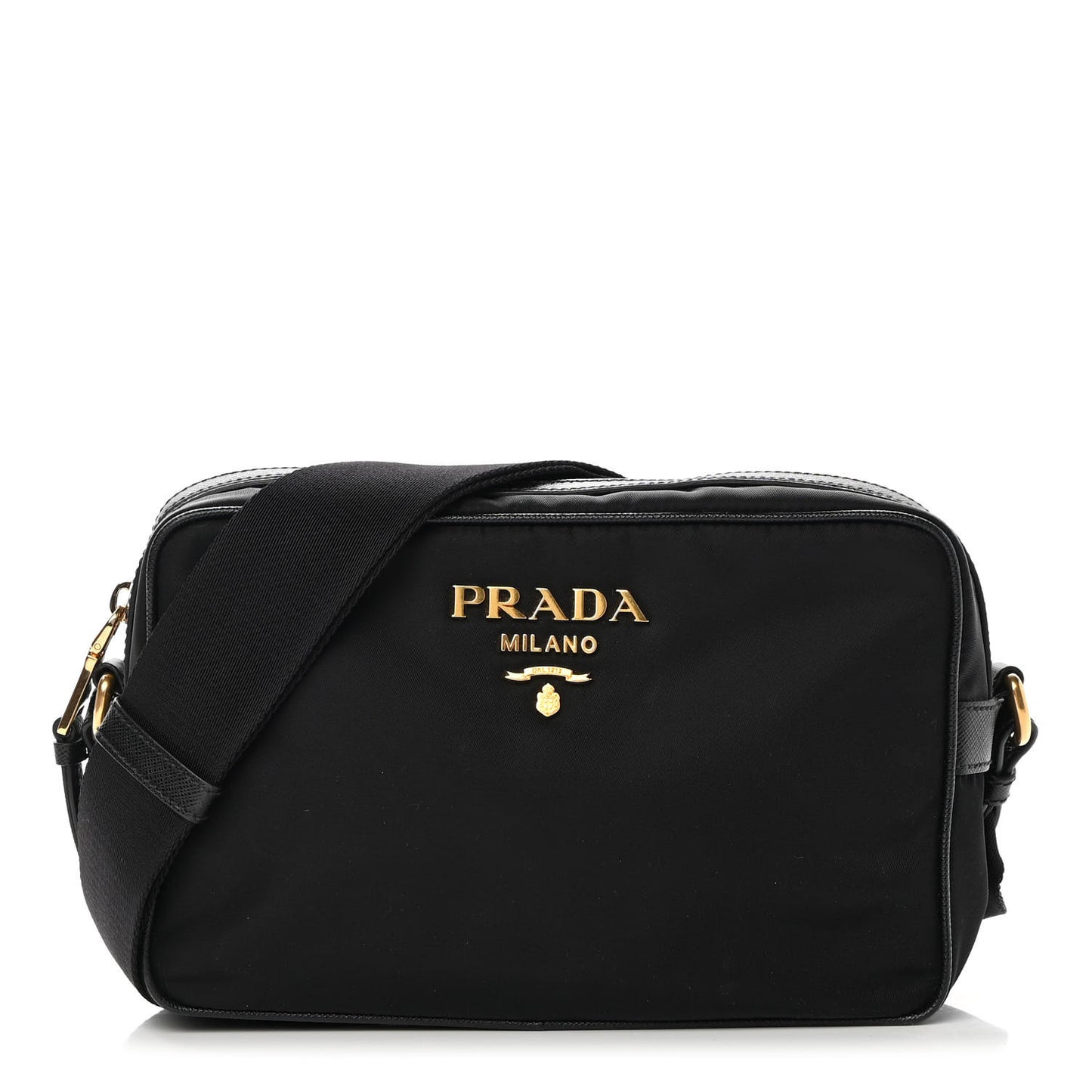 Tessuto Nylon Soft Calf Camera Bag Black