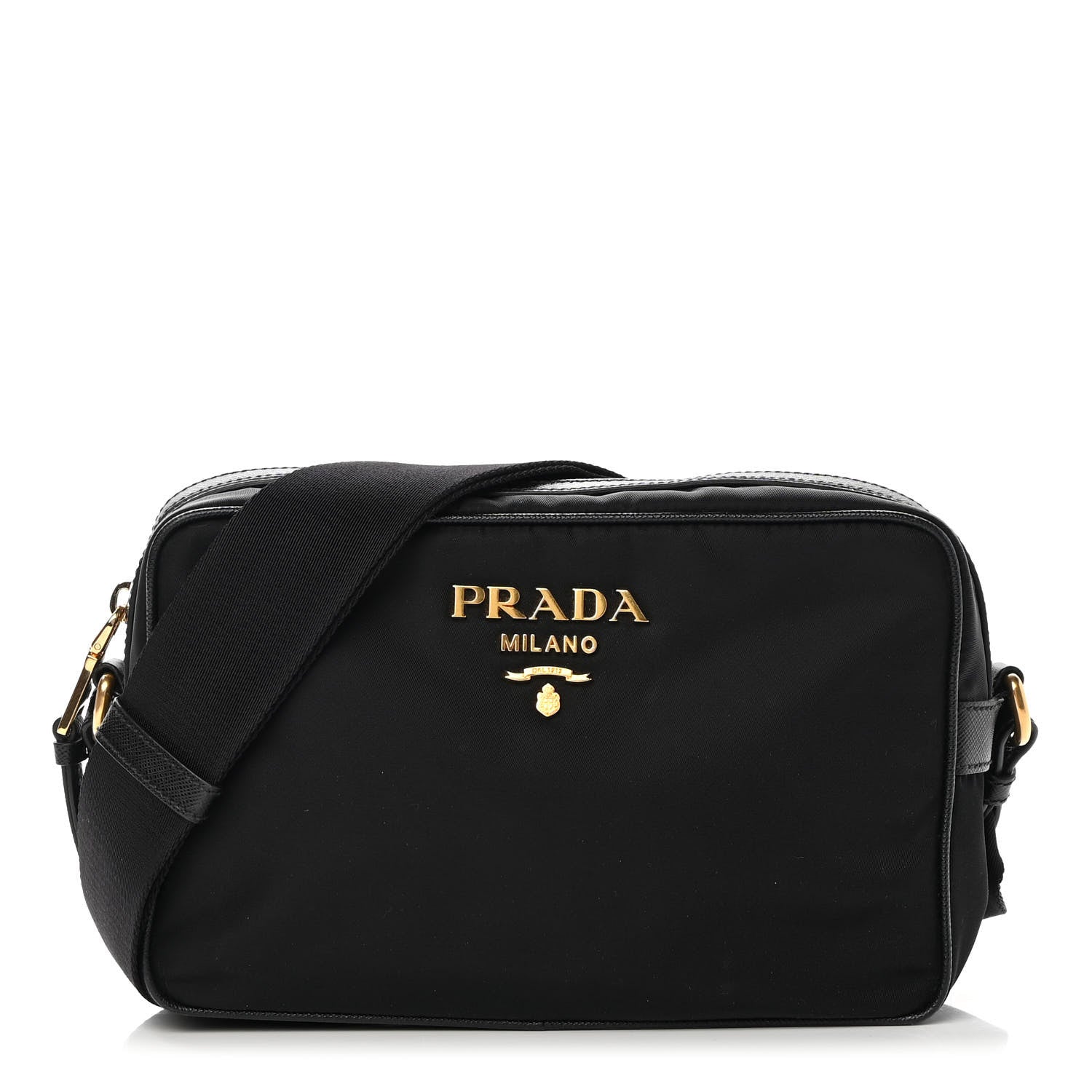 Prada Tessuto Nylon Soft Calf Camera Bag Black 1 of 12