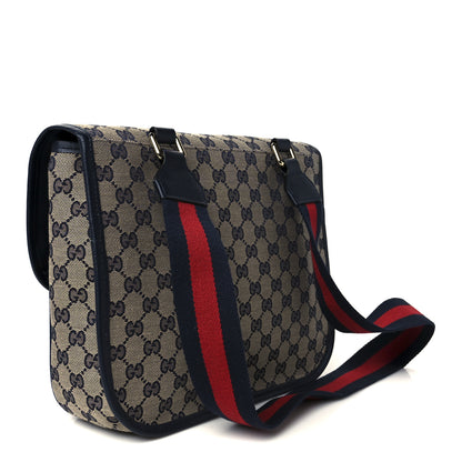 Gucci Monogram Web Childrens Messenger Bag Beige Blue 3 of 10