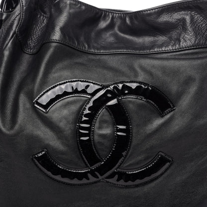 Chanel Calfskin Modern Chain Rhodoid Hobo Black 11 of 13