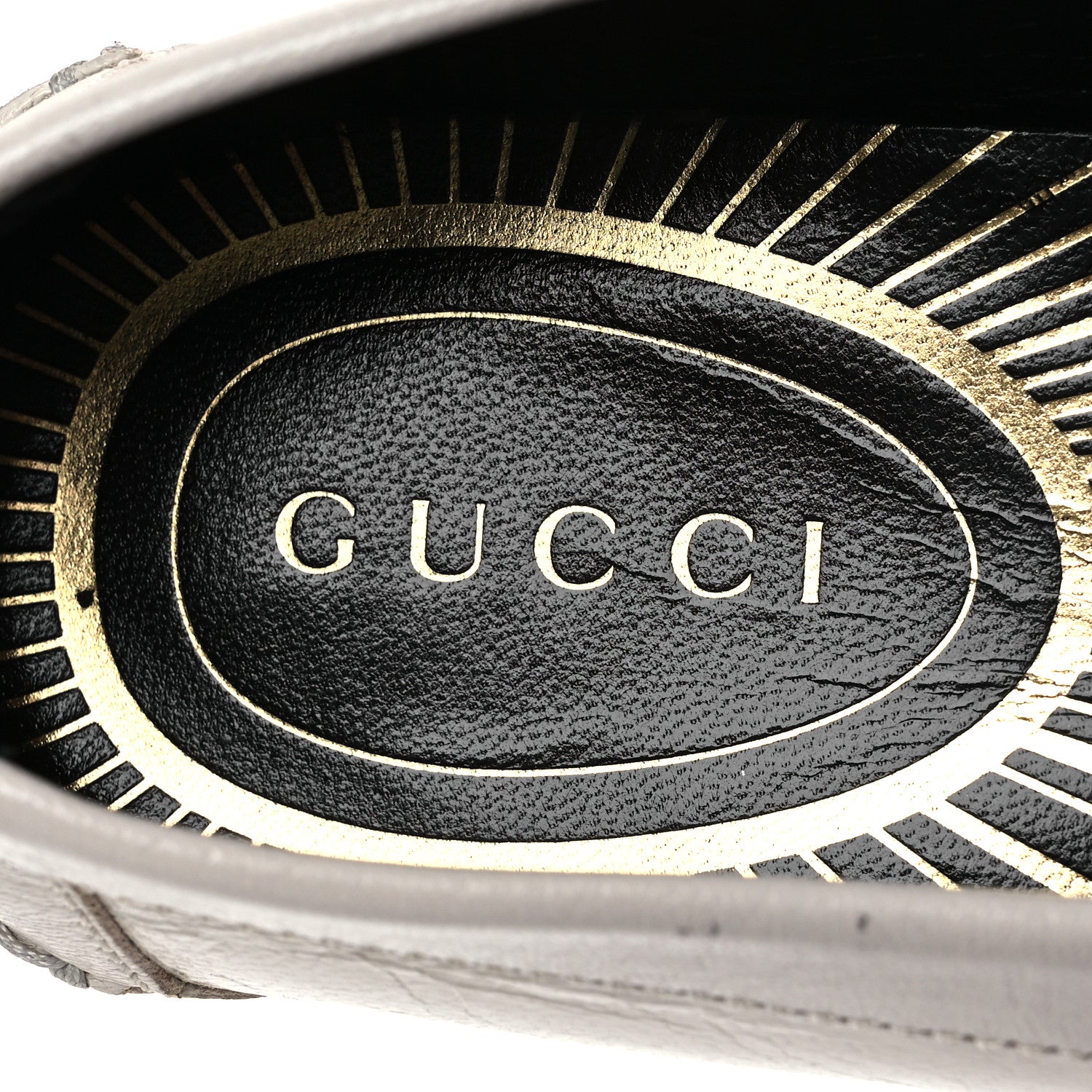 Gucci Goatskin Womens Logo 15mm Loafers 40.5 Mystic White 9 of 14
