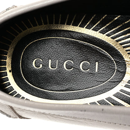 Gucci Goatskin Womens Logo 15mm Loafers 40.5 Mystic White 9 of 14