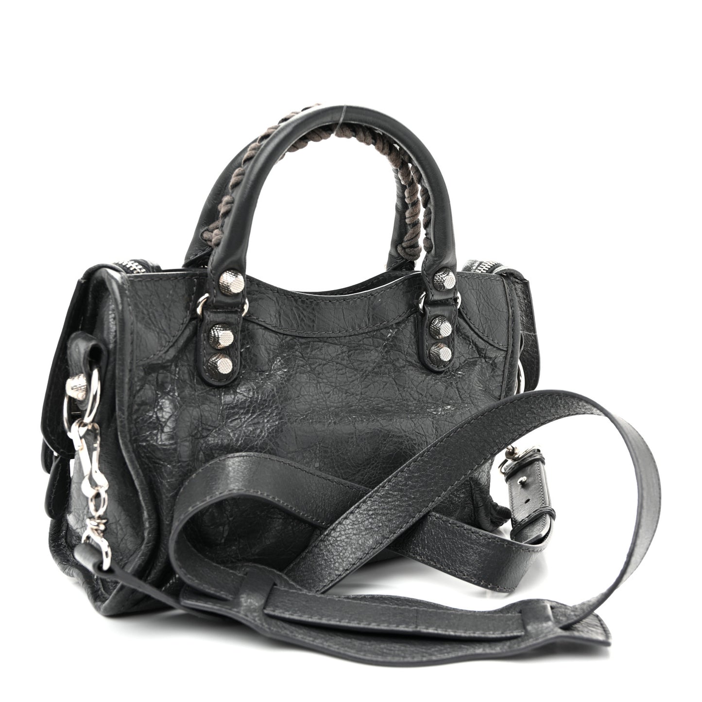 Agneau Giant 12 Silver Hardware Mini City Gris Fossile