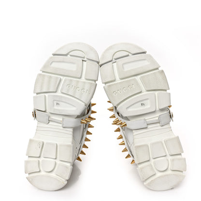 Gucci X SEGA Reflective Fabric Technical Canvas Removable Studs Mens Flashtrek Sneakers 8.5 Great White 5 of 7