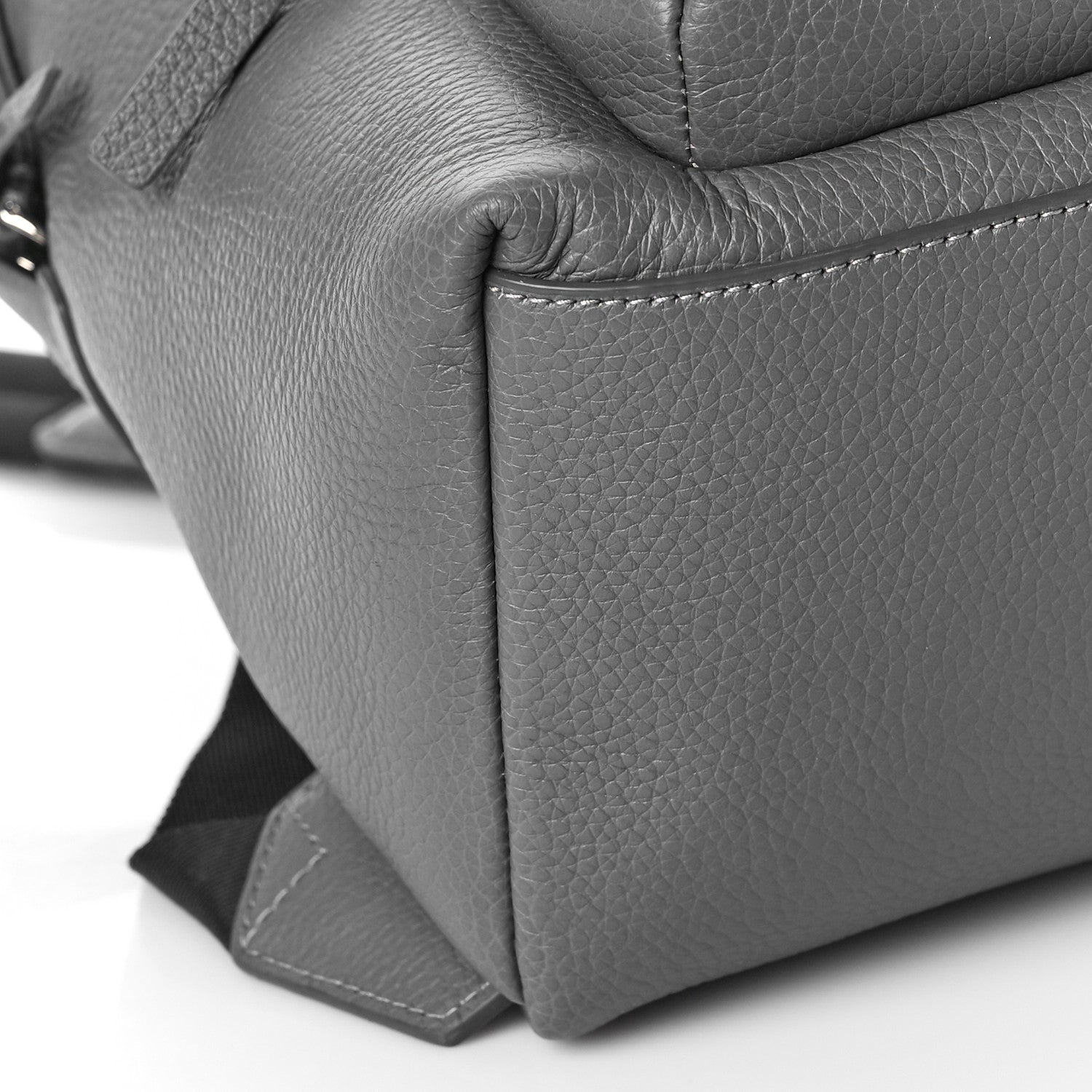Burberry Pebbled Calfskin Abbeydale Backpack Grey 7 of 8