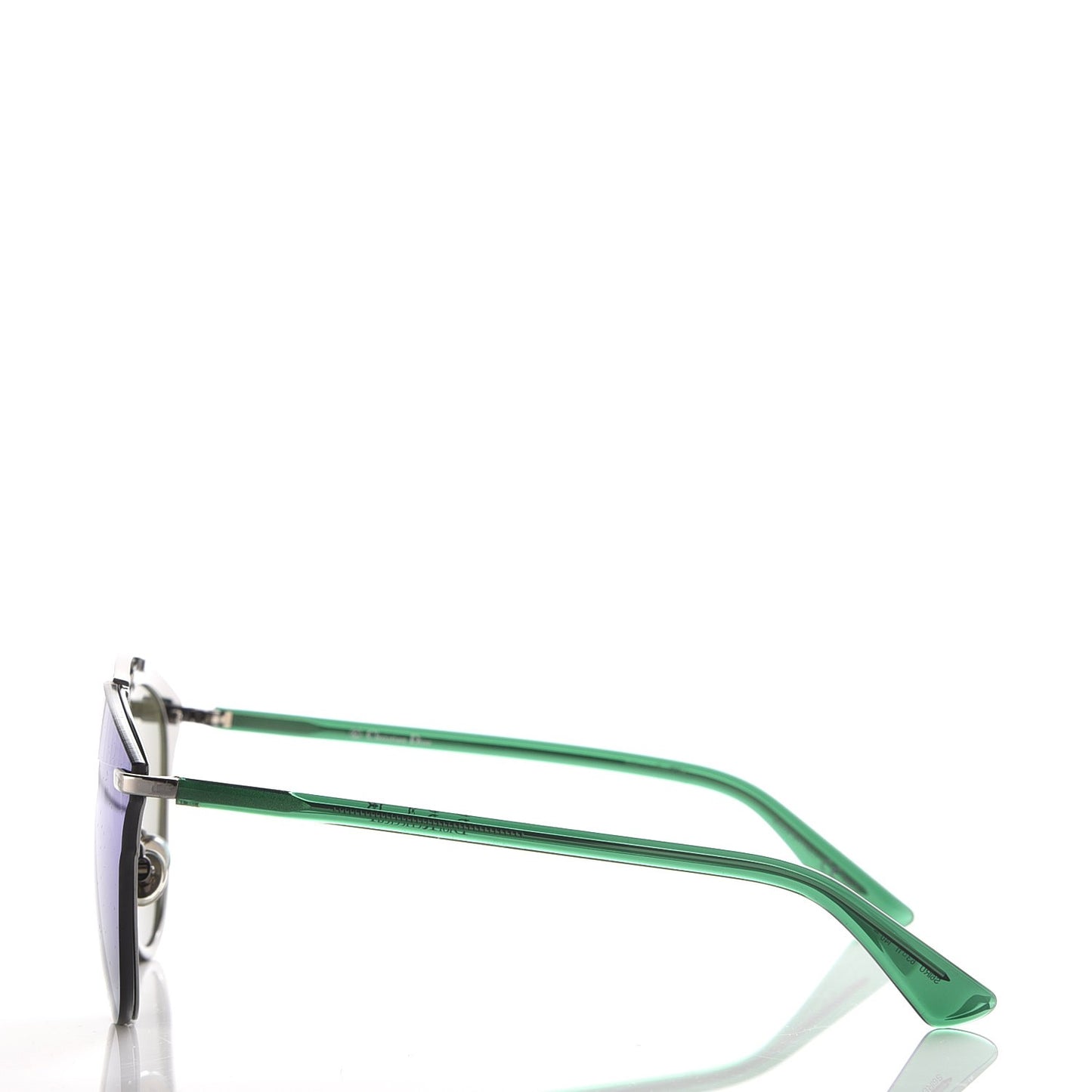 Reflected Prism Sunglasses Dark Ruthenium Green
