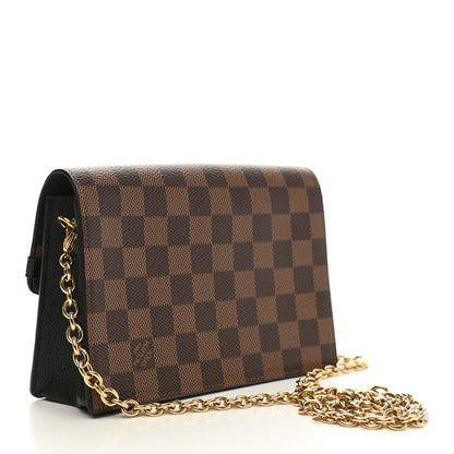 Louis Vuitton Damier Ebene Vavin Chain Wallet Black 3 of 11