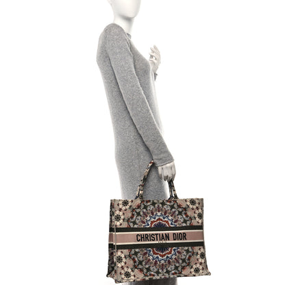 Christian Dior Canvas Embroidered Large Kaleidioroscopic Book Tote Multicolor 3 of 12