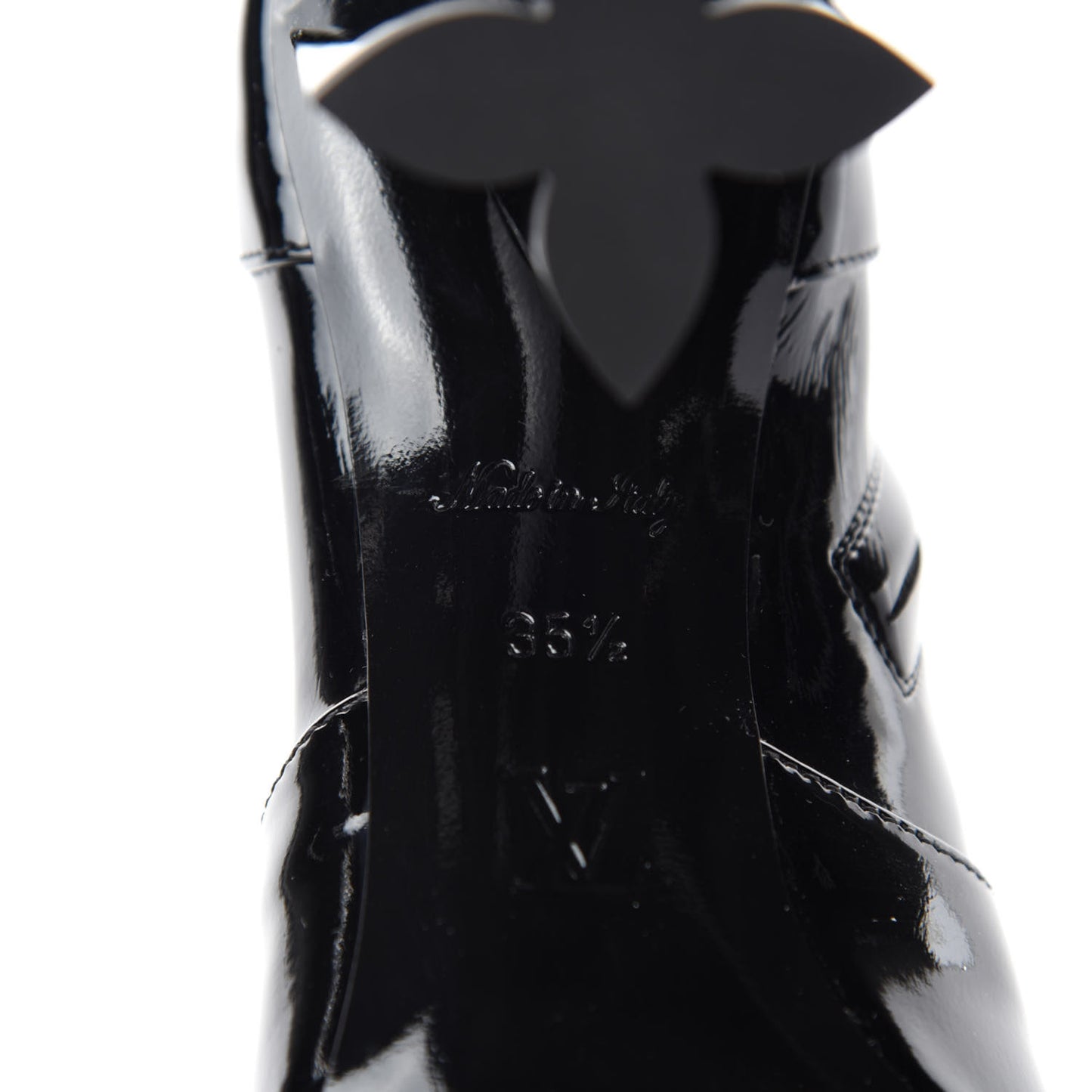Patent Silhouette Ankle Boots 35.5 Black