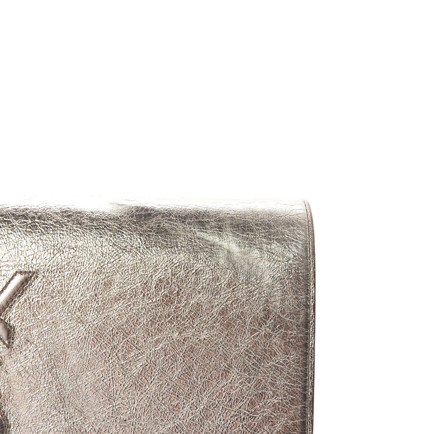 Saint Laurent Metallic Calfskin Monogram Large Belle De Jour Clutch Gold 8 of 12